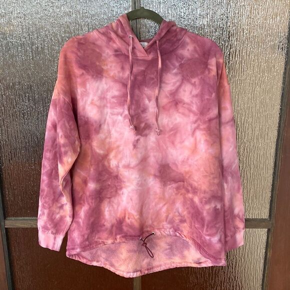 Nordstroms Bp hooded sweatshirt. Size medium. Pretty pinks and orange. - Picture 1 of 5
